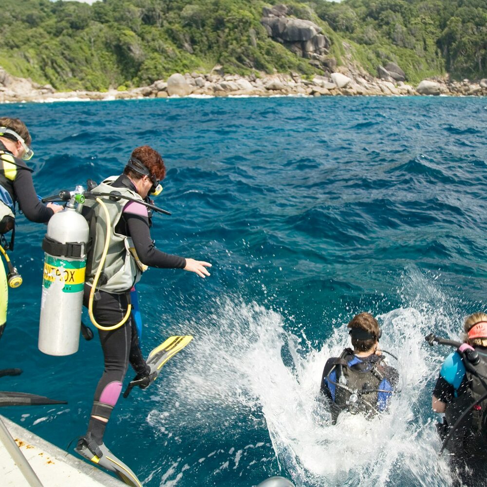 Scuba diving at similan islands